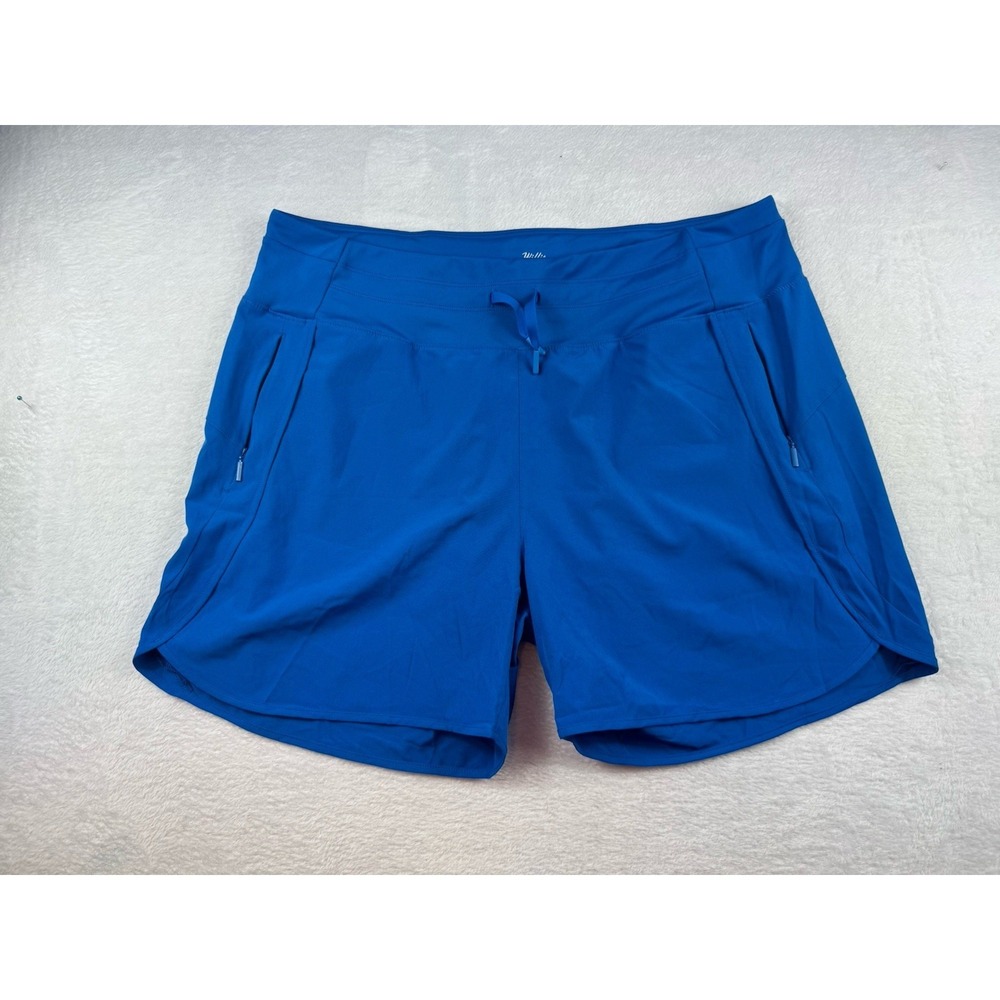 Willit Women's Athletic Shorts Blue UPF 50+ Quick Dry Polyester Drawstring 2XL